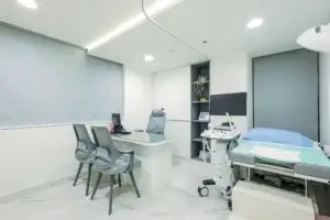 Fetal medicine consultation and ultrasound room at Khushi Fertility & IVF Centre, Bengaluru